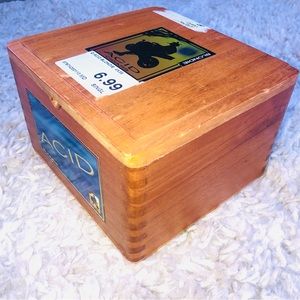 Acid deep cigar box solid wood